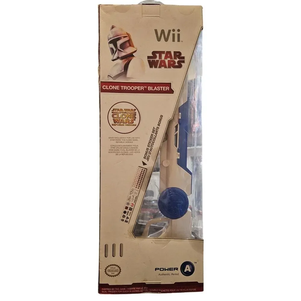 Wii Star Wars Clone Trooper Blaster - New Sealed - Outer Box Damage